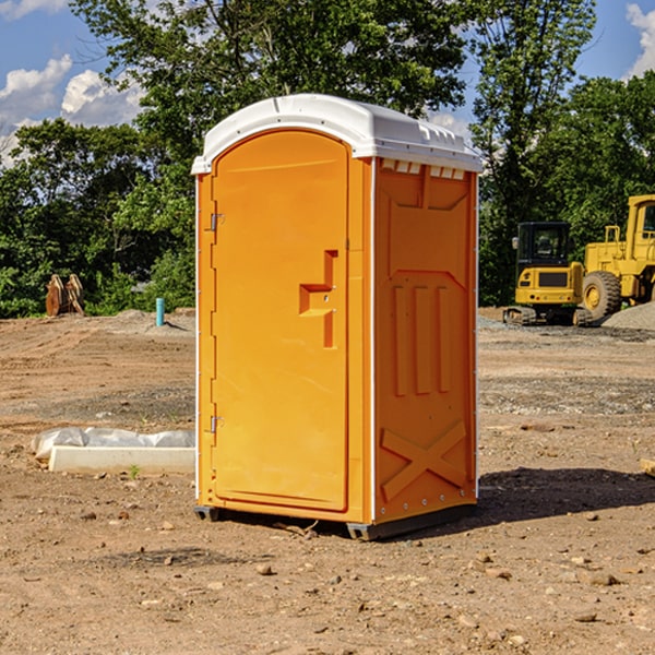 how often are the portable restrooms cleaned and serviced during a rental period in New Milford